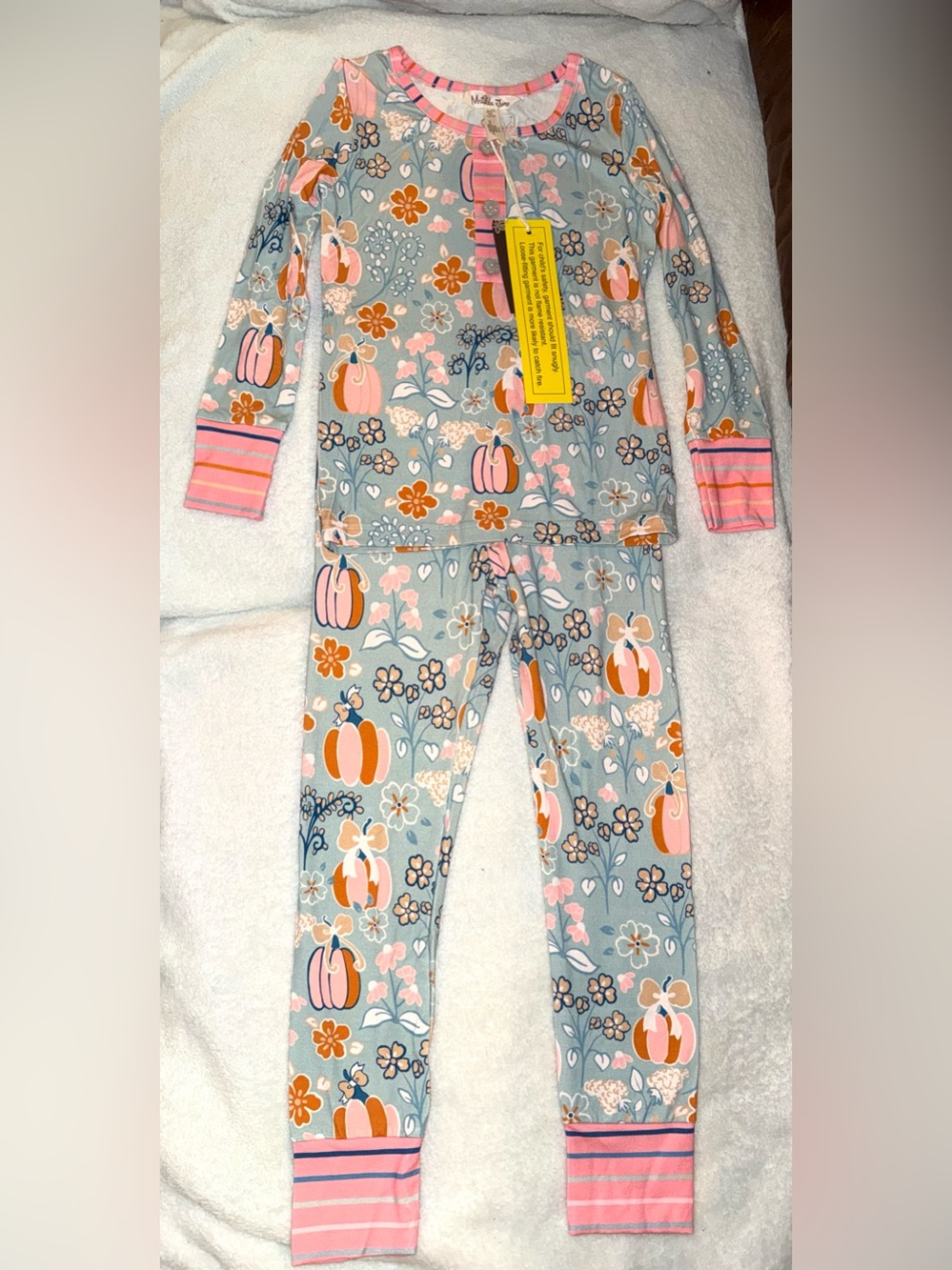 Matilda Jane Clothing Pumpkin Parade Lounge Set, pajama set, size 5T, NWT